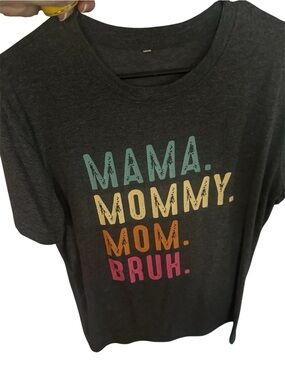 Mama Mommy Mom Bruh graphic tee in colorful funny